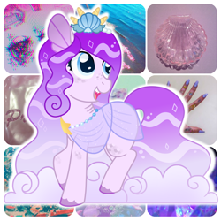 Size: 758x759 | Tagged: safe, artist:strawberry-spritz, imported from derpibooru, oc, oc only, earth pony, pony, female, mare, moodboard, solo, water mane