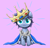 Size: 2727x2610 | Tagged: safe, artist:ce2438, imported from derpibooru, coronet, oc, oc only, oc:moonlight toccata, pony, unicorn, age regression, anxious, cape, chaos, chaos star, clothes, crown, cyan eyes, female, filly, jewelry, moon, noble, regalia, solo, storm, viscountess, wavy mouth