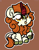 Size: 2560x3250 | Tagged: dead source, safe, artist:kimjoman, artist:php142, artist:purpleflix, imported from derpibooru, autumn blaze, kirin, :p, autumn blaze's puppet, awwtumn blaze, brown background, chibi, cloven hooves, cute, female, kimjoman is trying to murder us, kirinbetes, mare, simple background, solo, solo female, tongue out