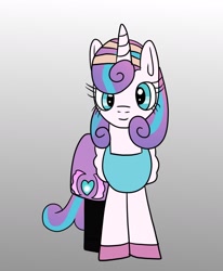 Size: 1280x1550 | Tagged: safe, artist:platinumdrop, imported from derpibooru, princess flurry heart, alicorn, pony, clothes, dress, female, filly, gradient background, older, request, simple background, solo