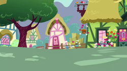 Size: 1280x720 | Tagged: safe, imported from derpibooru, screencap, the fault in our cutie marks, background, no pony, ponyville, scenic ponyville