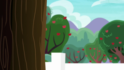 Size: 1280x720 | Tagged: safe, imported from derpibooru, screencap, ppov, apple, apple tree, background, food, no pony, scenic ponyville, sweet apple acres, tree