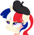 Size: 1084x1108 | Tagged: safe, artist:lazuli, artist:mint-light, artist:princess-kitsune-tsu, artist:venomous-cookietwt, imported from derpibooru, pony, unicorn, base used, beret, blushing, bust, eyelashes, eyes rolling back, female, france, hat, looking up, mare, nation ponies, ponified, simple background, solo, transparent background