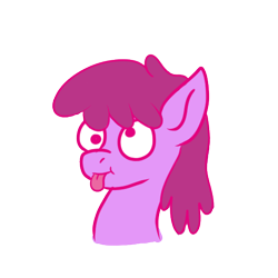 Size: 500x500 | Tagged: safe, artist:solardoodles, imported from derpibooru, berry punch, berryshine, earth pony, pony, :p, derp, simple background, solo, tongue out, transparent background