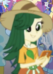 Size: 379x525 | Tagged: safe, imported from derpibooru, screencap, sweet leaf, equestria girls, equestria girls series, rollercoaster of friendship, background human, cropped, phone