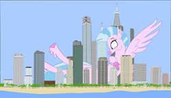 Size: 1280x734 | Tagged: safe, artist:oceanrailroader, imported from derpibooru, silverstream, female, giantess, macro