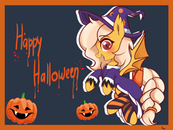 Size: 4000x3000 | Tagged: safe, imported from derpibooru, oc, oc only, bat pony, pony, halloween, holiday, solo