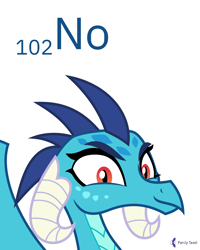 Size: 4000x5000 | Tagged: safe, artist:parclytaxel, imported from derpibooru, princess ember, dragon, series:joycall6's periodic table, .svg available, absurd resolution, bust, chemistry, cute, dragoness, ember is not amused, emberbetes, female, looking at you, no, nobelium, periodic table, portrait, pun in description, simple background, smiling, solo, unamused, vector, white background