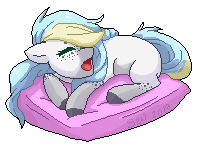 Size: 200x149 | Tagged: safe, artist:silentwolf-oficial, imported from derpibooru, oc, oc only, earth pony, pony, colored hooves, earth pony oc, eyes closed, lying down, pixel art, prone, signature, simple background, sleeping, solo, transparent background