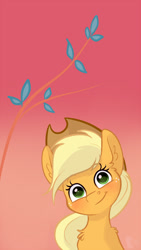 Size: 450x800 | Tagged: safe, artist:zobaloba, imported from derpibooru, applejack, oc, oc only, earth pony, pony, cute, jackabetes, ko-fi, phone, phone wallpaper, solo, wallpaper