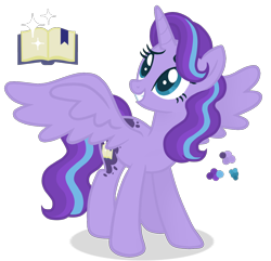 Size: 1240x1193 | Tagged: safe, artist:magicuniclaws, imported from derpibooru, oc, oc only, alicorn, pony, female, magical lesbian spawn, mare, offspring, parent:princess luna, parent:starlight glimmer, parents:starluna, simple background, solo, transparent background