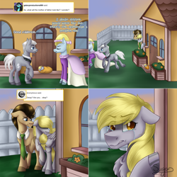 Size: 1402x1402 | Tagged: safe, artist:sugar0612, imported from derpibooru, derpy hooves, doctor whooves, time turner, oc, pony, lovestruck derpy, baby, baby pony, clothes, comic, crossover, crying, doctor who, foal, orphanage, self ponidox, teary eyes, the doctor, time paradox, younger