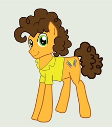 Size: 3500x4000 | Tagged: safe, artist:jadeharmony, artist:jadethepegasus, imported from derpibooru, cheese sandwich, earth pony, pony, clothes, gray background, male, shirt, simple background, solo, stallion