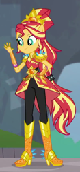 Size: 266x570 | Tagged: safe, imported from derpibooru, screencap, sunset shimmer, equestria girls, equestria girls series, super squad goals, cropped, crystal guardian, solo