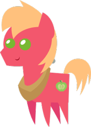 Size: 227x318 | Tagged: safe, artist:zacatron94, editor:slayerbvc, imported from derpibooru, big macintosh, earth pony, pony, colt, colt big macintosh, cropped, male, pointy ponies, simple background, solo, transparent background, younger