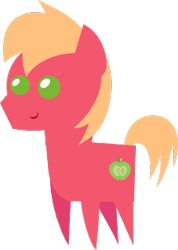 Size: 227x318 | Tagged: safe, artist:zacatron94, edit, editor:slayerbvc, imported from derpibooru, big macintosh, earth pony, pony, accessory-less edit, colt, colt big macintosh, cropped, male, missing accessory, pointy ponies, simple background, solo, transparent background, younger