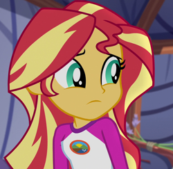 Size: 1100x1068 | Tagged: safe, imported from derpibooru, screencap, sunset shimmer, equestria girls, legend of everfree, camp everfree outfits, cropped, cute, female, shimmerbetes, solo