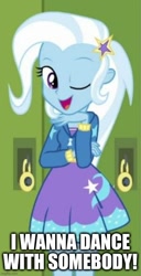 Size: 500x976 | Tagged: safe, imported from derpibooru, trixie, equestria girls, equestria girls series, forgotten friendship, one eye closed, song reference, whitney houston