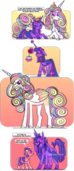 Size: 1697x3939 | Tagged: safe, artist:spudsmcfrenzy, imported from derpibooru, princess celestia, twilight sparkle, oc, oc:tequila sunrise, alicorn, pony, female, lesbian, magic, magical lesbian spawn, offspring, parent:princess celestia, parent:twilight sparkle, parents:twilestia, pregnant, shipping, simple background, transparent background, twilestia, twilight sparkle (alicorn), two toned wings, wings