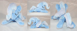 Size: 4999x2000 | Tagged: safe, artist:bastler, imported from derpibooru, trixie, pony, unicorn, collage, eyes closed, female, high res, irl, mare, photo, plushie, sleeping, solo