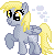 Size: 50x50 | Tagged: safe, artist:maverickmam, imported from derpibooru, derpy hooves, pegasus, pony, animated, bubble, female, gif, mare, pixel art, simple background, solo, white background
