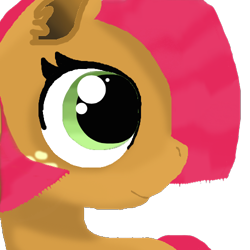 Size: 500x500 | Tagged: safe, artist:poniartsy, imported from derpibooru, babs seed, earth pony, pony, female, looking up, simple background, solo, solo female, transparent background