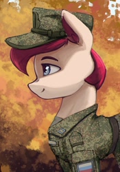 Size: 1000x1430 | Tagged: safe, artist:mrscroup, imported from derpibooru, oc, oc only, oc:scroupy, earth pony, pony, clothes, conscript, cyrillic, male, military uniform, russia, solo, stallion