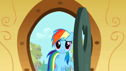 Size: 1280x720 | Tagged: safe, imported from derpibooru, screencap, rainbow dash, pegasus, pony, party of one, female, mare, solo