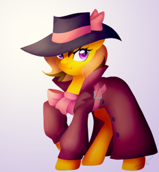 Size: 2712x2928 | Tagged: safe, artist:sweet pencil, imported from derpibooru, oc, oc:amber honeycombs, pony, unicorn, clothes, costume, female, mare, shadow spade, solo