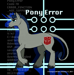Size: 1936x1968 | Tagged: safe, artist:stargazerseven, imported from derpibooru, classical unicorn, pony, unicorn, cloven hooves, leonine tail, male, optimus prime, ponified, solo, stallion, transformers, unshorn fetlocks