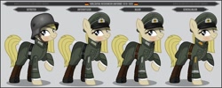 Size: 1280x512 | Tagged: safe, artist:brony-works, imported from derpibooru, earth pony, pony, clothes, female, germany, mare, solo, uniform, weimar republic