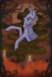 Size: 1351x2000 | Tagged: safe, artist:lovely-pony, imported from derpibooru, oc, oc only, pegasus, pony, candle, pumpkin, solo