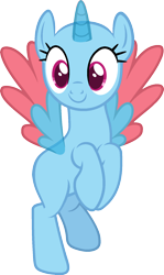 Size: 984x1656 | Tagged: safe, artist:pegasski, imported from derpibooru, oc, oc only, alicorn, pony, top bolt, alicorn oc, bald, base, eyelashes, horn, rearing, simple background, smiling, solo, transparent background, two toned wings, wings