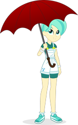 Size: 1458x2342 | Tagged: safe, artist:punzil504, imported from derpibooru, sunshower raindrops, tennis match, equestria girls, clothes, female, high res, simple background, solo, transparent background, umbrella