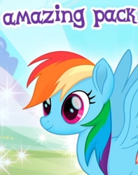 Size: 340x431 | Tagged: safe, imported from derpibooru, screencap, rainbow dash, pegasus, pony, female, game screencap, gameloft, meme, solo, wow! glimmer