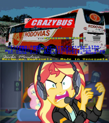 Size: 1280x1433 | Tagged: safe, imported from derpibooru, sunset shimmer, equestria girls, equestria girls series, game stream, spoiler:eqg series (season 2), crazybus, spanish, sunset shimmer frustrated at game, venezuela