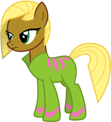 Size: 3000x3277 | Tagged: safe, artist:cloudy glow, artist:cloudyglow, imported from derpibooru, pretty vision, earth pony, pony, green isn't your color, .ai available, clothes, elise, female, high res, mare, simple background, solo, transparent background, vector