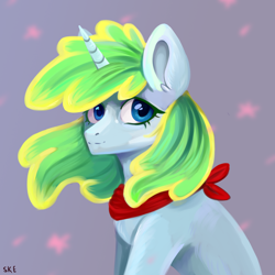 Size: 2000x2000 | Tagged: safe, artist:ske, imported from derpibooru, oc, oc only, pony, unicorn, female, mare, neckerchief, solo