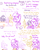 Size: 4779x6013 | Tagged: safe, artist:adorkabletwilightandfriends, imported from derpibooru, lily, lily valley, moondancer, spike, starlight glimmer, trixie, twilight sparkle, alicorn, dragon, pony, unicorn, comic:adorkable twilight and friends, adorkable, adorkable twilight, breakfast, clothes, comic, cute, daily life, date, dating, dork, family, food, friendship, glasses, glowing horn, hint, hinting, horn, implied, implied lily, implied trixie, kitchen, magic, maple syrup, pancakes, schedule, sitting, slice of life, squishy cheeks, strawberry, sweater, tail, teasing, telekinesis, twilight sparkle (alicorn), work