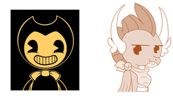 Size: 1156x656 | Tagged: safe, artist:sintakhra, imported from derpibooru, smolder, dragon, tumblr:studentsix, animated at source, bandana, bendy, bendy and the ink machine, bowtie, cute, devil, puffy cheeks, smolderbetes, solo