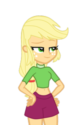 Size: 587x989 | Tagged: safe, artist:gmaplay, imported from derpibooru, applejack, equestria girls, spoiler:eqg specials, clothes, lifeguard, lifeguard applejack, simple background, solo, swimsuit, transparent background