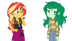 Size: 1920x1080 | Tagged: safe, artist:gmaplay, imported from derpibooru, screencap, sunset shimmer, wallflower blush, equestria girls, equestria girls series, forgotten friendship, spoiler:eqg specials, cute, simple background, solo, transparent background