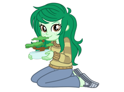 Size: 1561x1162 | Tagged: safe, artist:gmaplay, imported from derpibooru, wallflower blush, equestria girls, equestria girls series, forgotten friendship, spoiler:eqg specials, bonsai, cute, flowerbetes, simple background, solo, transparent background, wallflower and plants