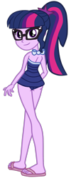 Size: 616x1547 | Tagged: safe, artist:gmaplay, imported from derpibooru, sci-twi, twilight sparkle, equestria girls, equestria girls series, spoiler:eqg specials, ass, butt, clothes, sci-twi swimsuit, sci-twibutt, simple background, solo, swimsuit, transparent background, twibutt, vector