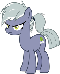 Size: 1200x1460 | Tagged: safe, artist:warszak, imported from derpibooru, limestone pie, earth pony, pony, alternate hairstyle, angry, cute, female, limabetes, madorable, mare, ponytail, simple background, solo, transparent background, vector