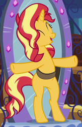 Size: 418x643 | Tagged: safe, imported from derpibooru, screencap, sunset shimmer, equestria girls, equestria girls series, forgotten friendship, bag, bipedal, cropped, cute, saddle bag, shimmerbetes, solo, t pose