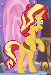 Size: 446x659 | Tagged: safe, imported from derpibooru, screencap, sunset shimmer, equestria girls, equestria girls series, forgotten friendship, bag, bipedal, cropped, saddle bag, solo