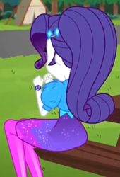 Size: 477x703 | Tagged: safe, imported from derpibooru, screencap, rarity, equestria girls, equestria girls series, sunset's backstage pass!, spoiler:eqg series (season 2), ass, butt, cropped, geode of shielding, magical geodes, rearity, solo