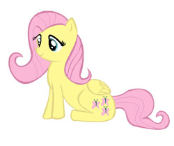 Size: 615x513 | Tagged: safe, artist:maverickmam, imported from derpibooru, fluttershy, pegasus, pony, cute, female, mare, shyabetes, simple background, solo, wings on hips