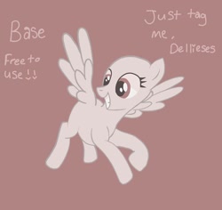 Size: 1080x1018 | Tagged: safe, artist:dellieses, imported from derpibooru, oc, oc only, pegasus, pony, bald, base, eyelashes, grin, looking down, pegasus oc, smiling, solo, wings